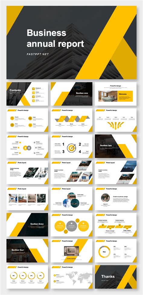 Ppt Template Yellow